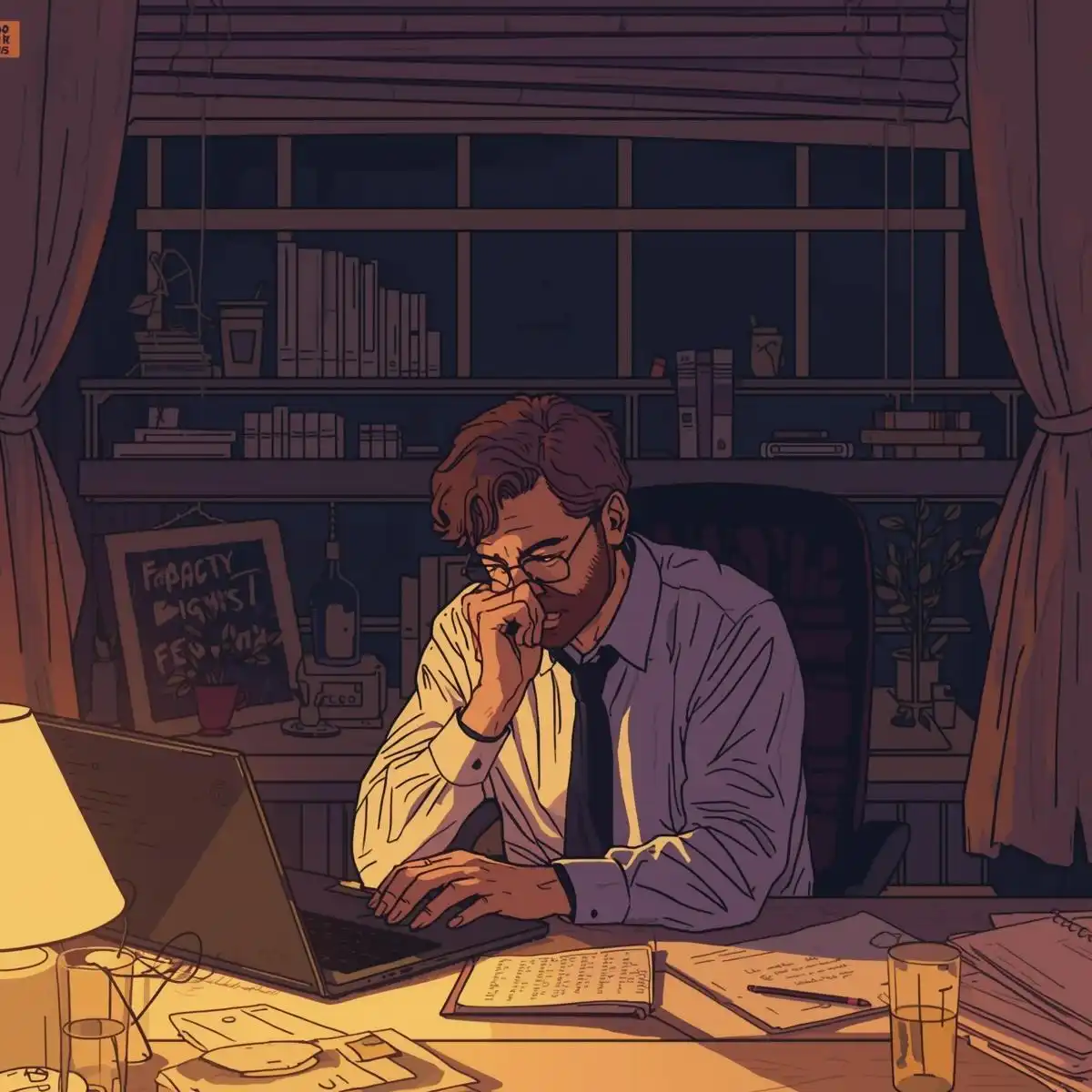 Startup founder storytelling illustration