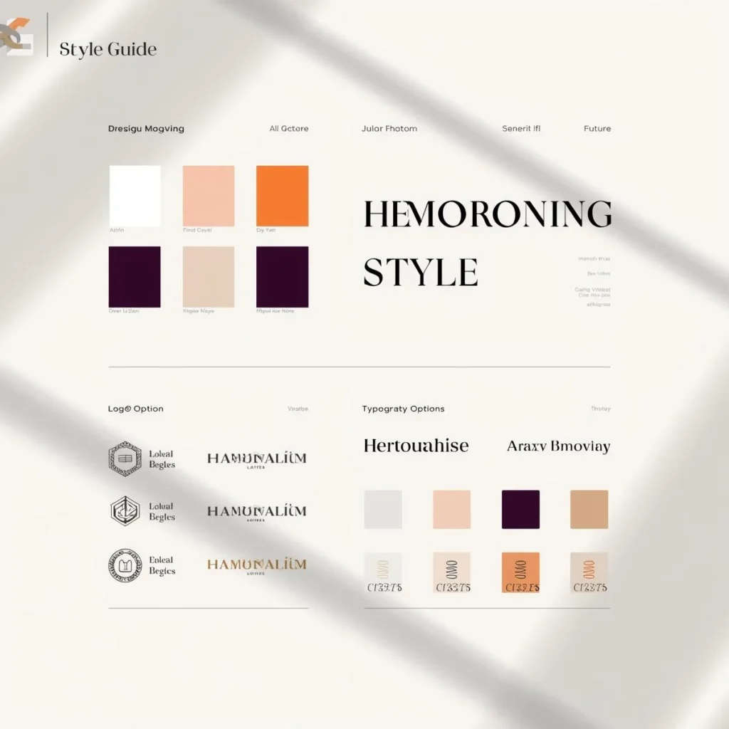 Clean brand style guide illustration