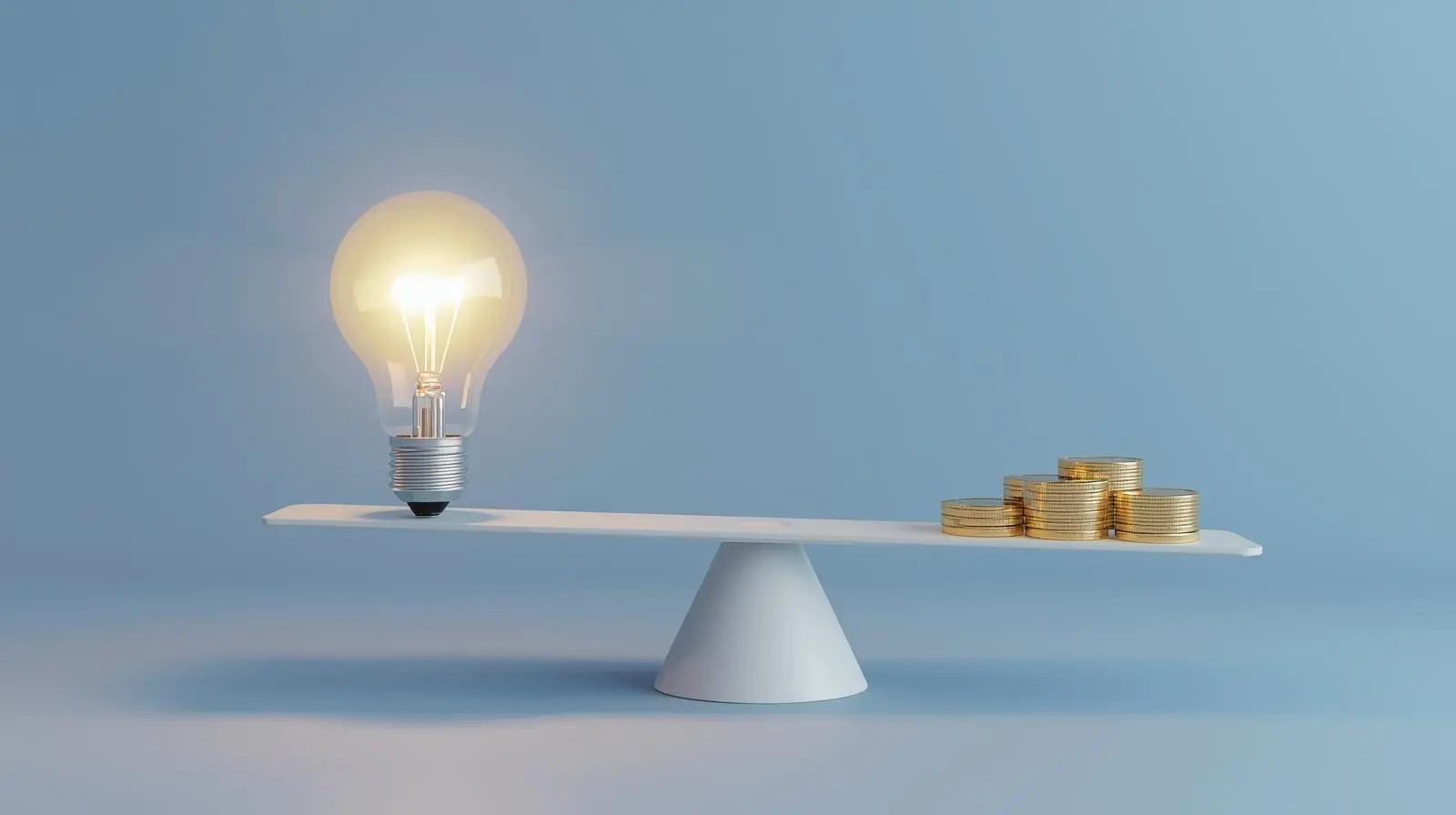 Measuring startup idea with gold coins