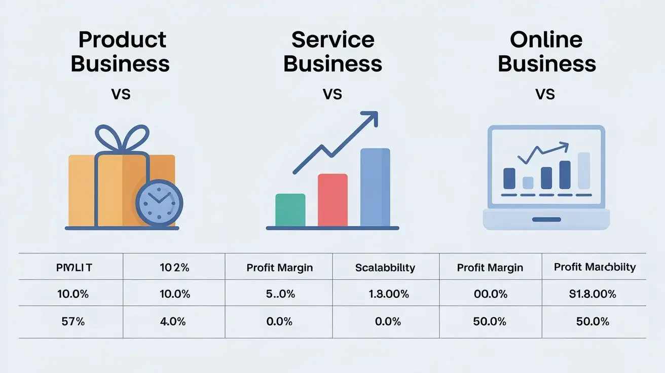 Product Service Online Business Comparison