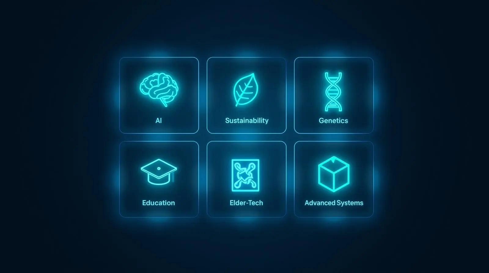 Modern dark blue interface for advanced tech startup