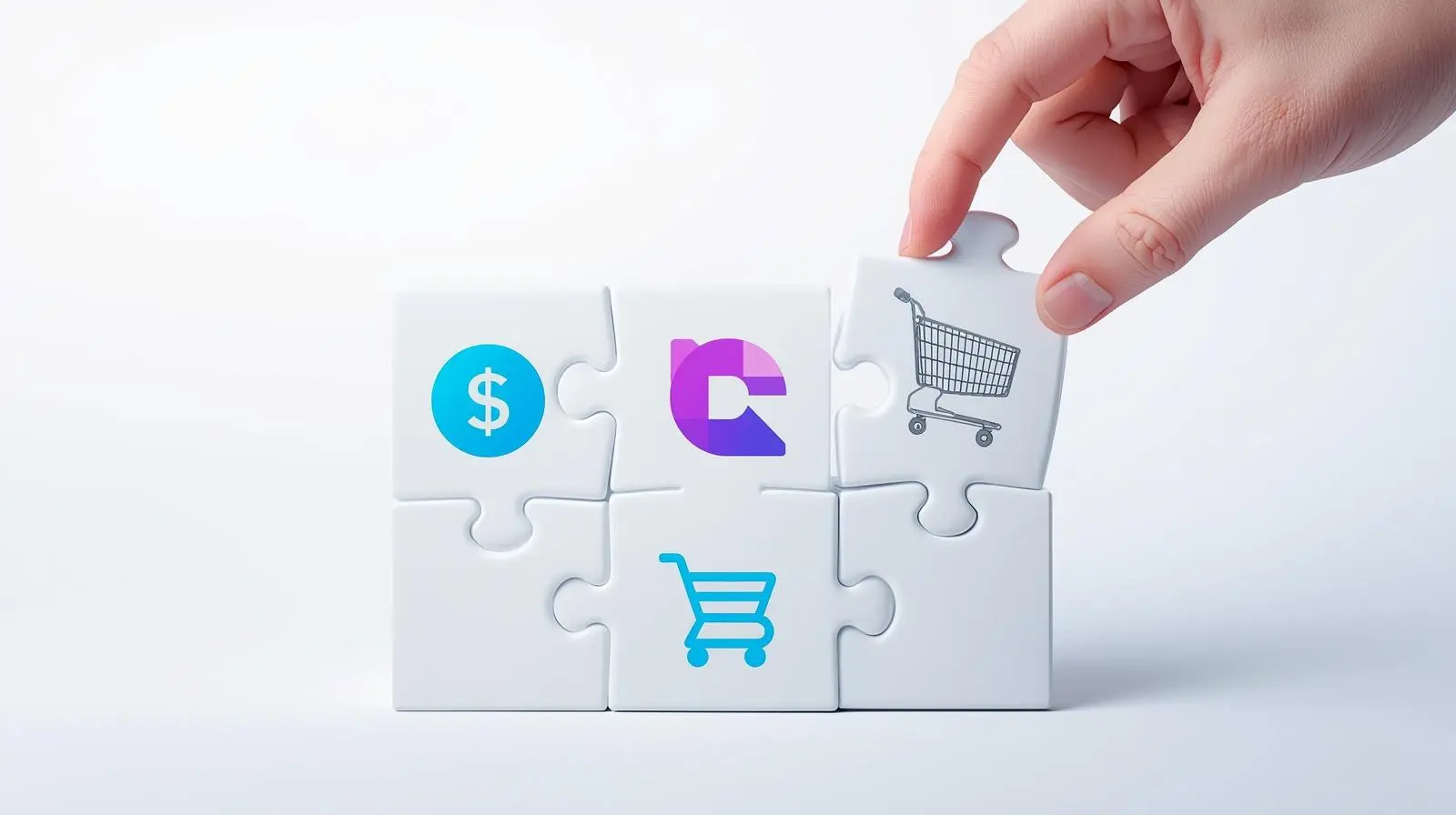 3D puzzle representing different startup business models