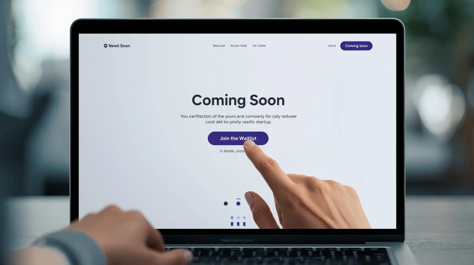 Join the waitlist button for validation