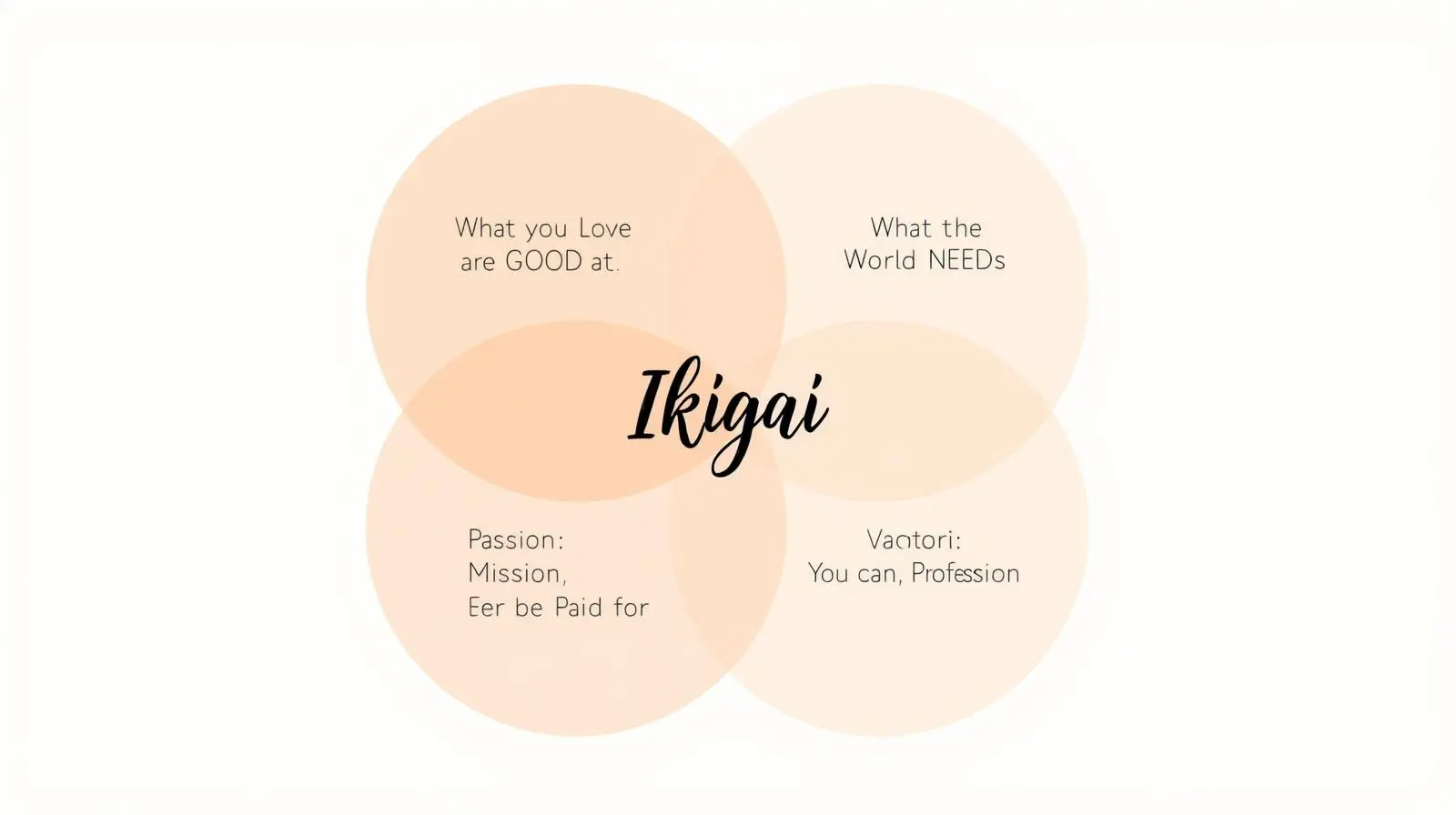 Finding passion and profession through Ikigai illustration