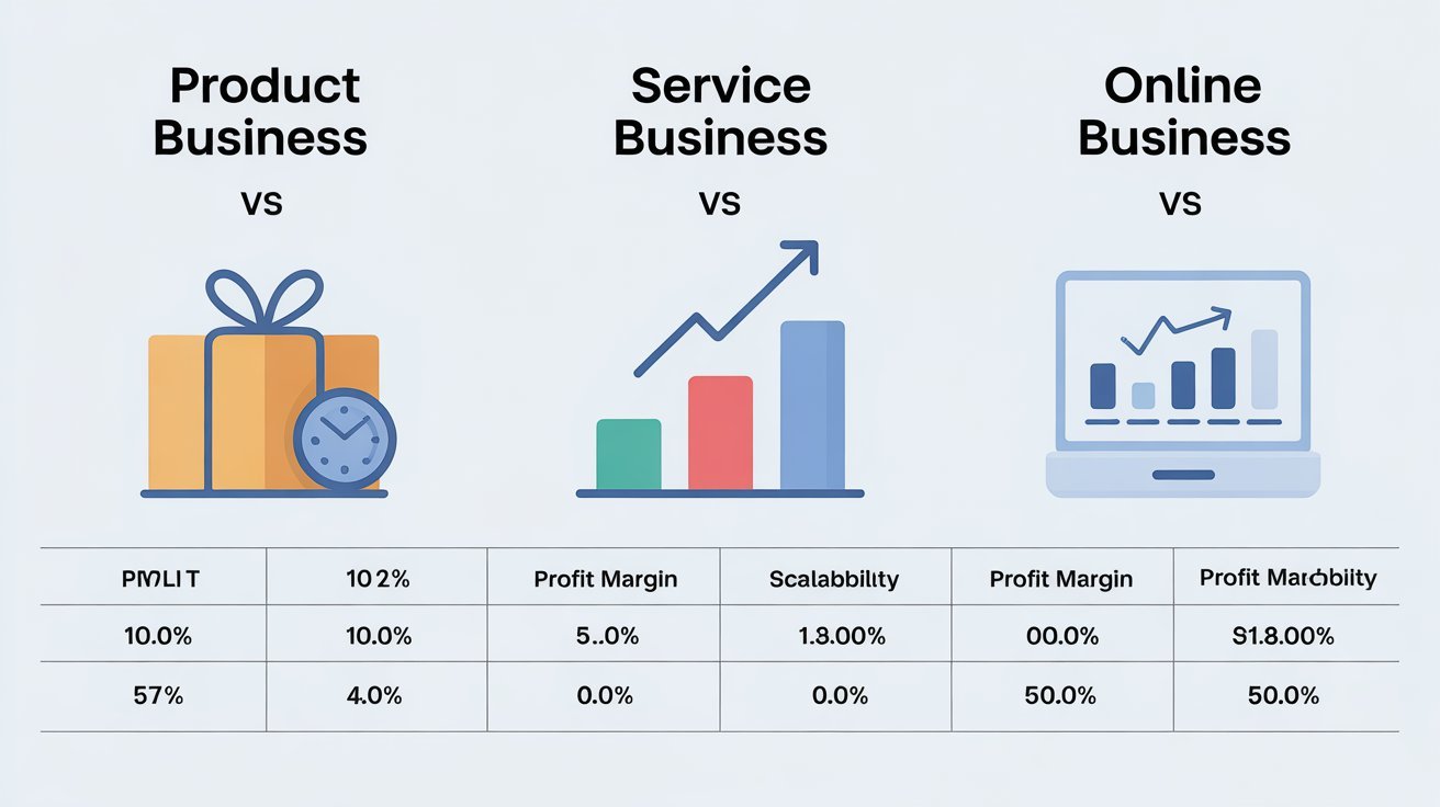Data chart for different business models
