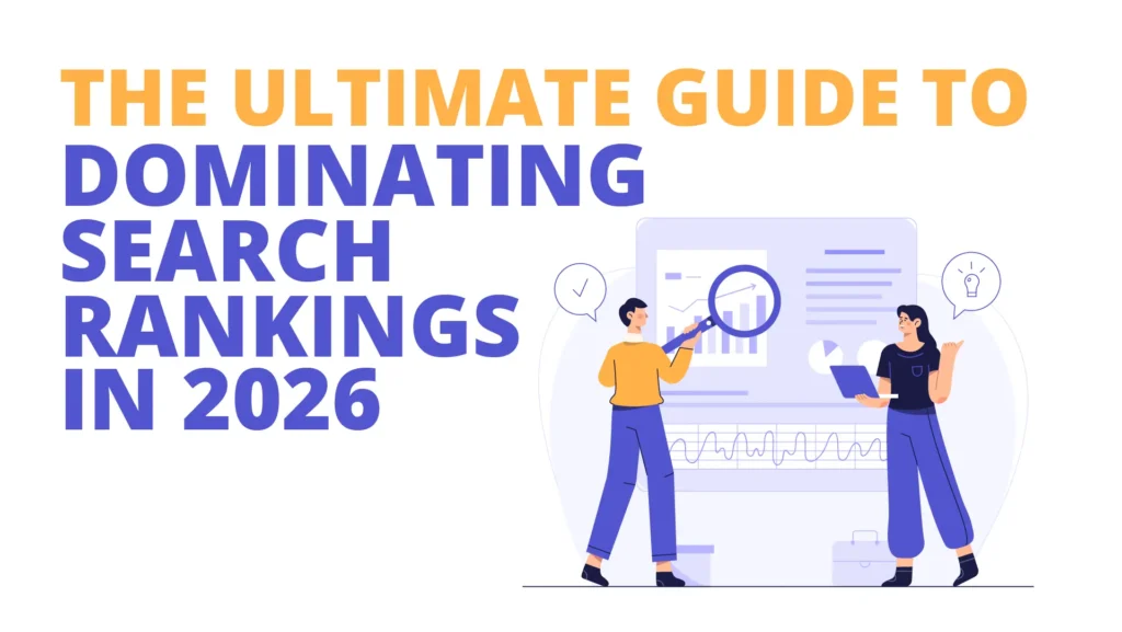 Search rankings domination guide illustration