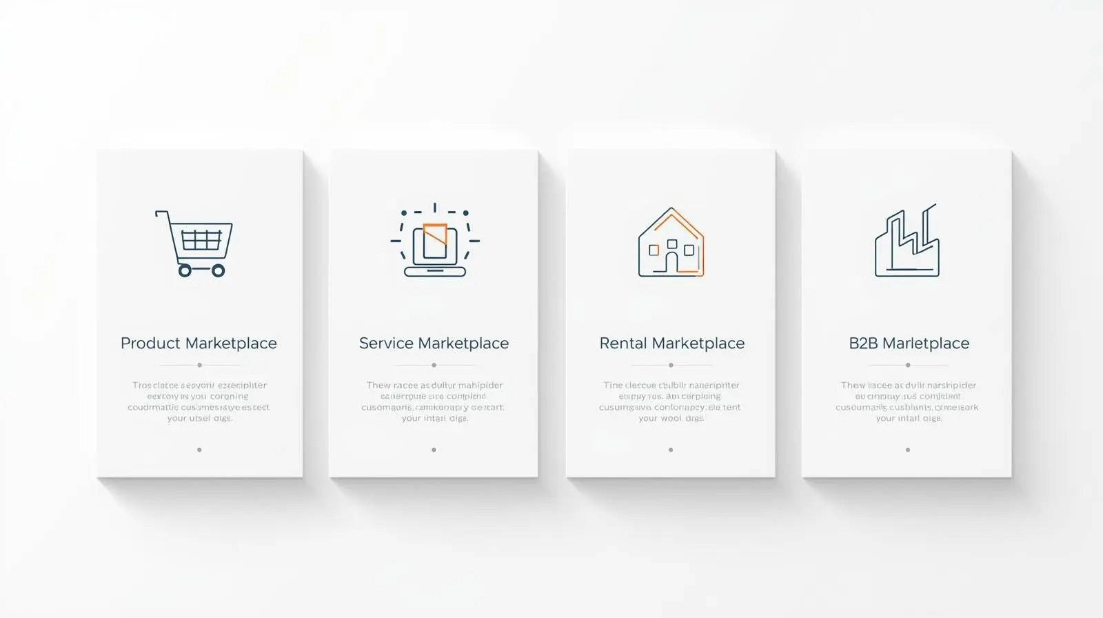 Types of marketplace business models infographic