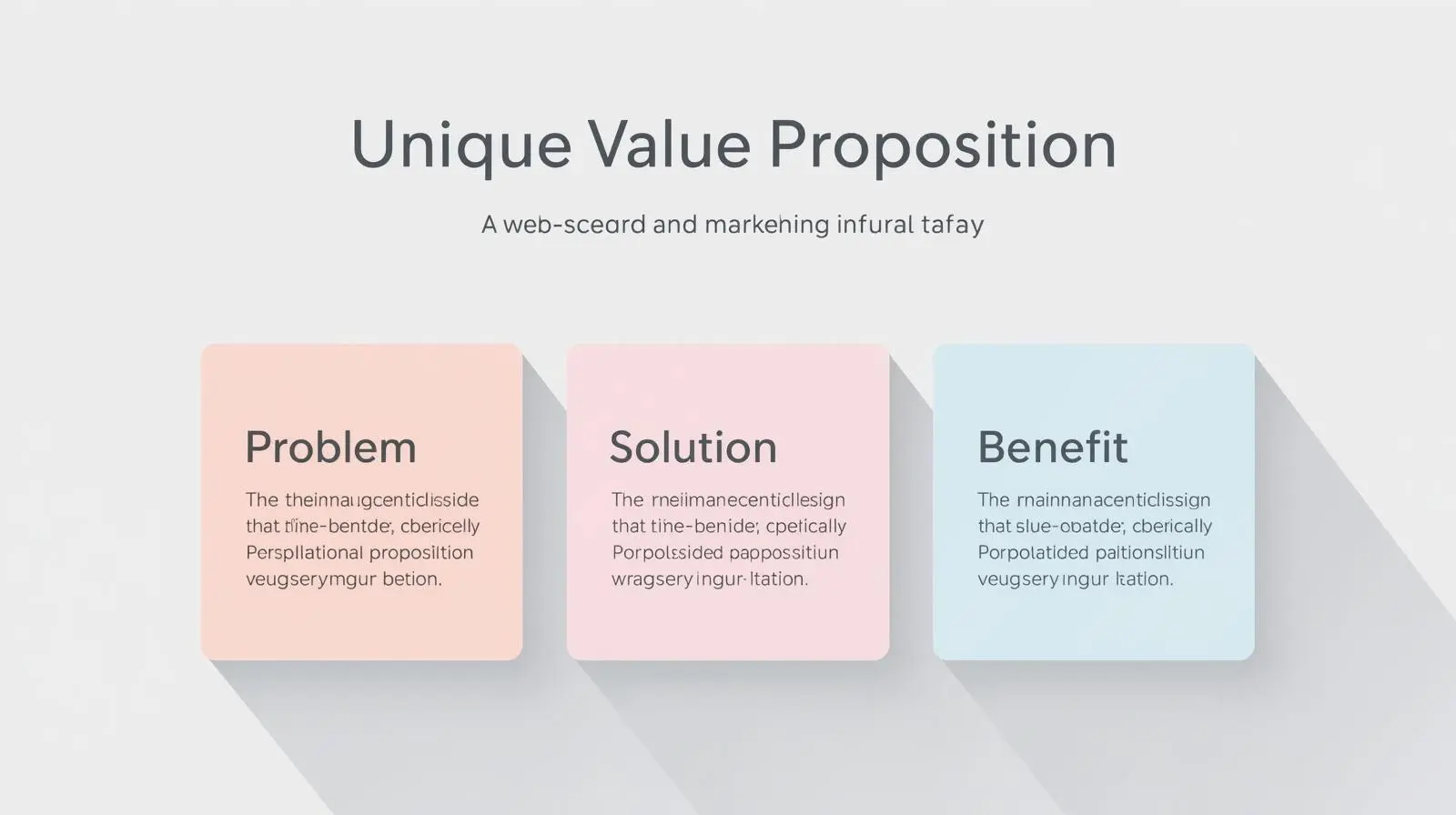 Unique value proposition infographic design