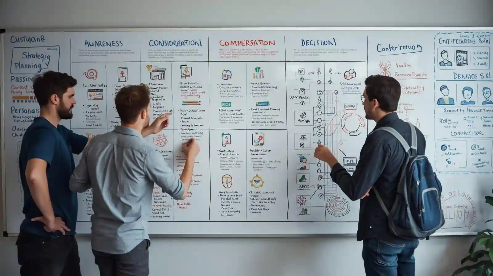 Customer journey brainstorming meeting