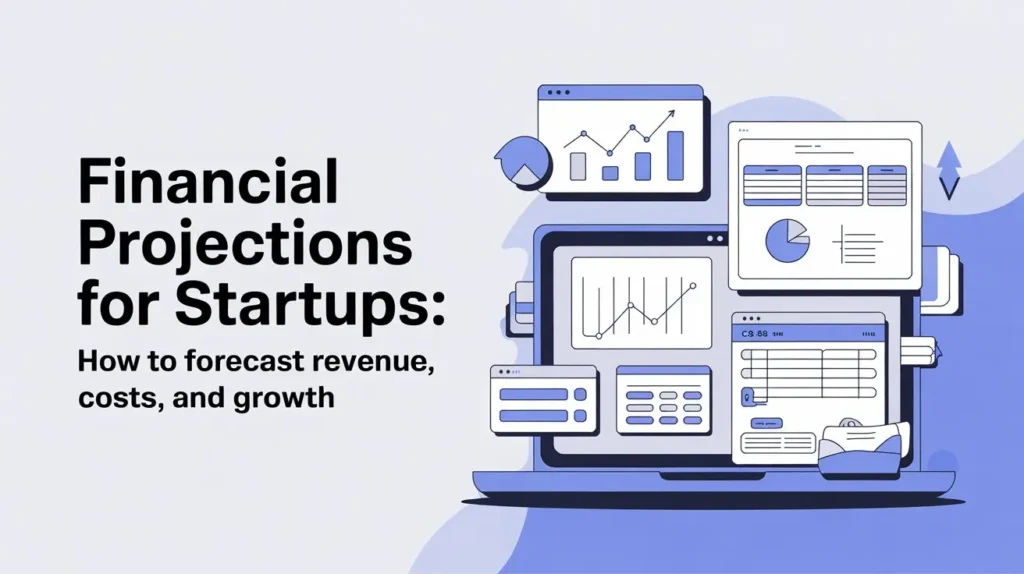 Startup revenue projection dashboard