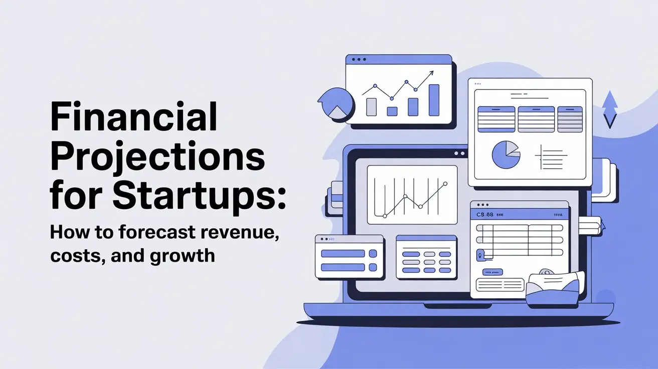 Startup revenue projection dashboard