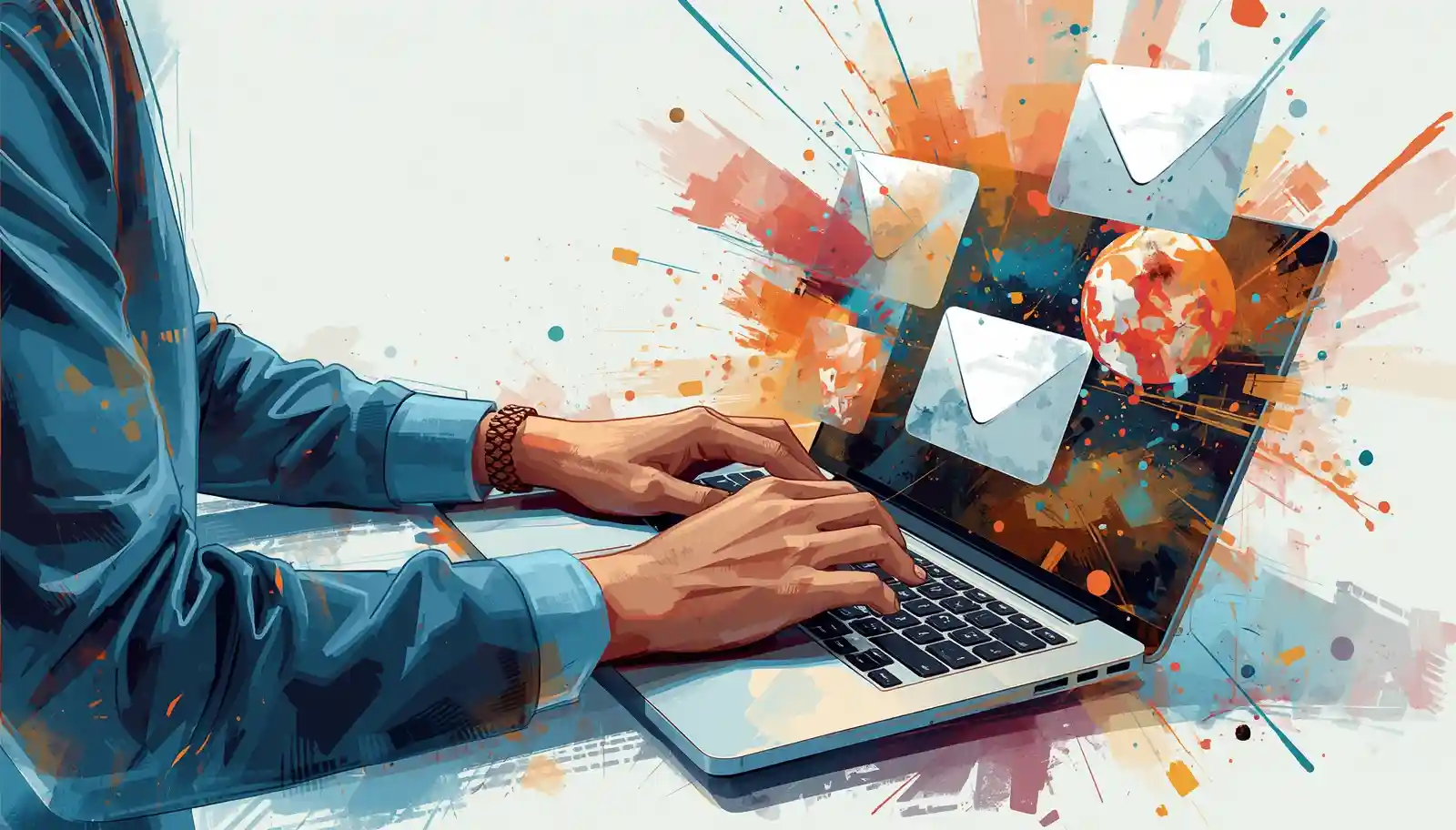 Creative email marketing campaign illustration