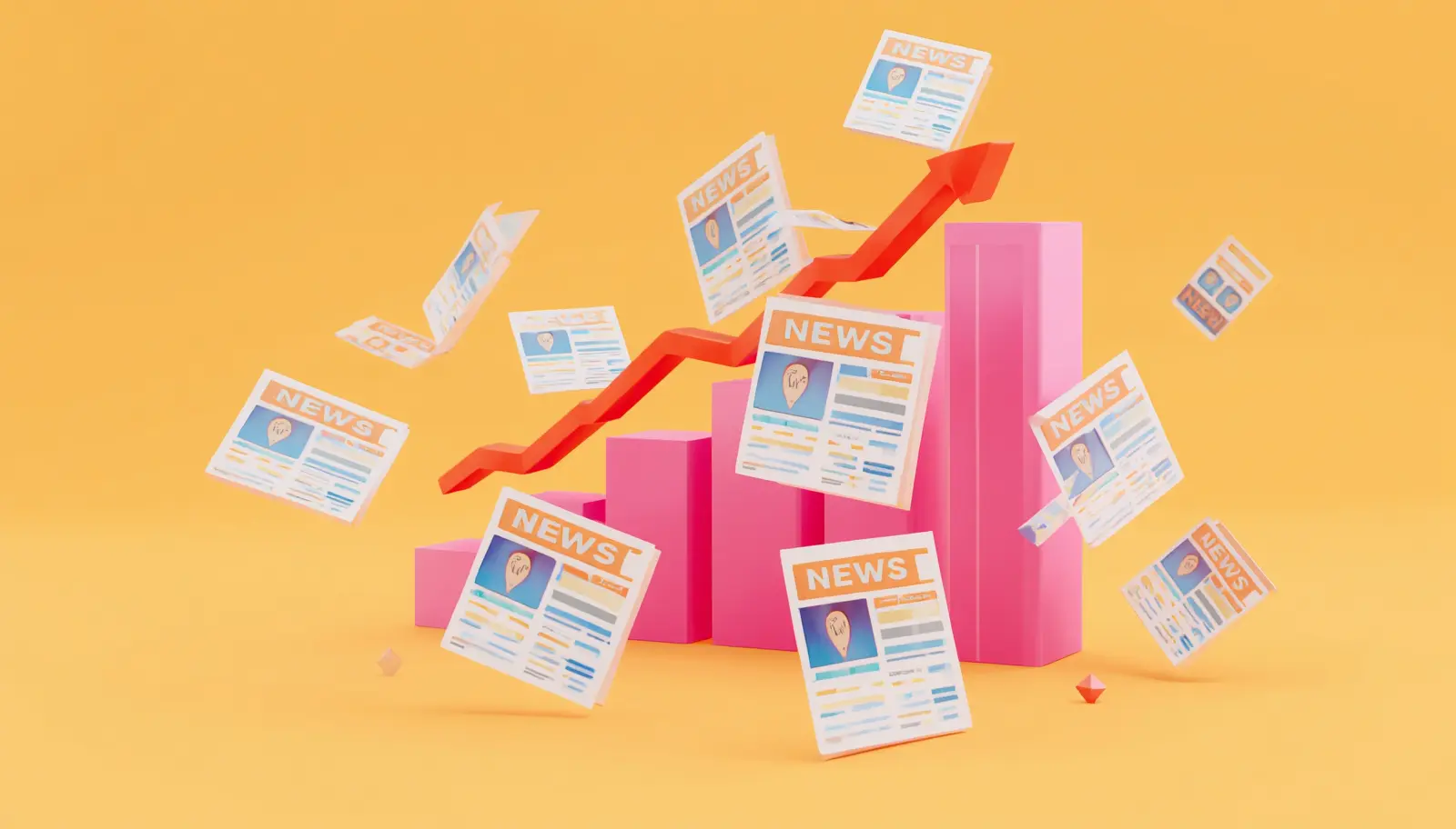 Digital media analytics bar graph