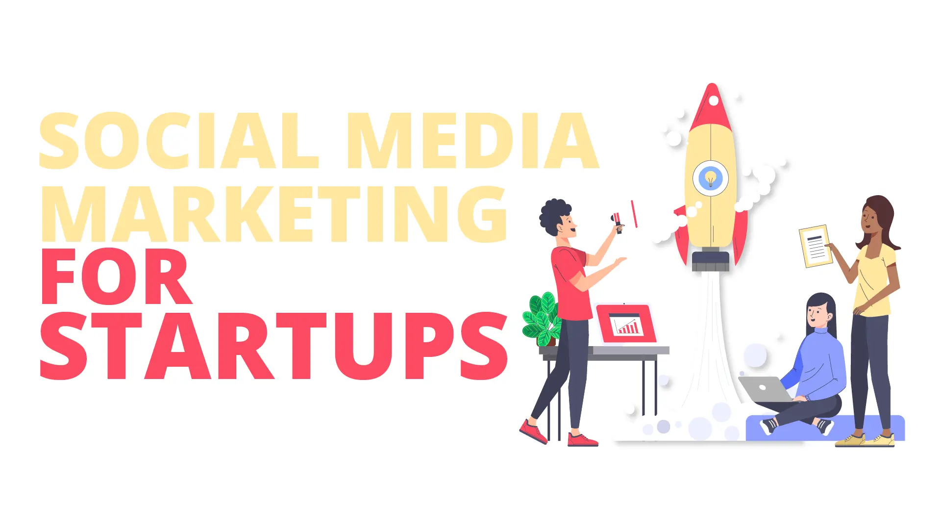 Team launching startup marketing campaign