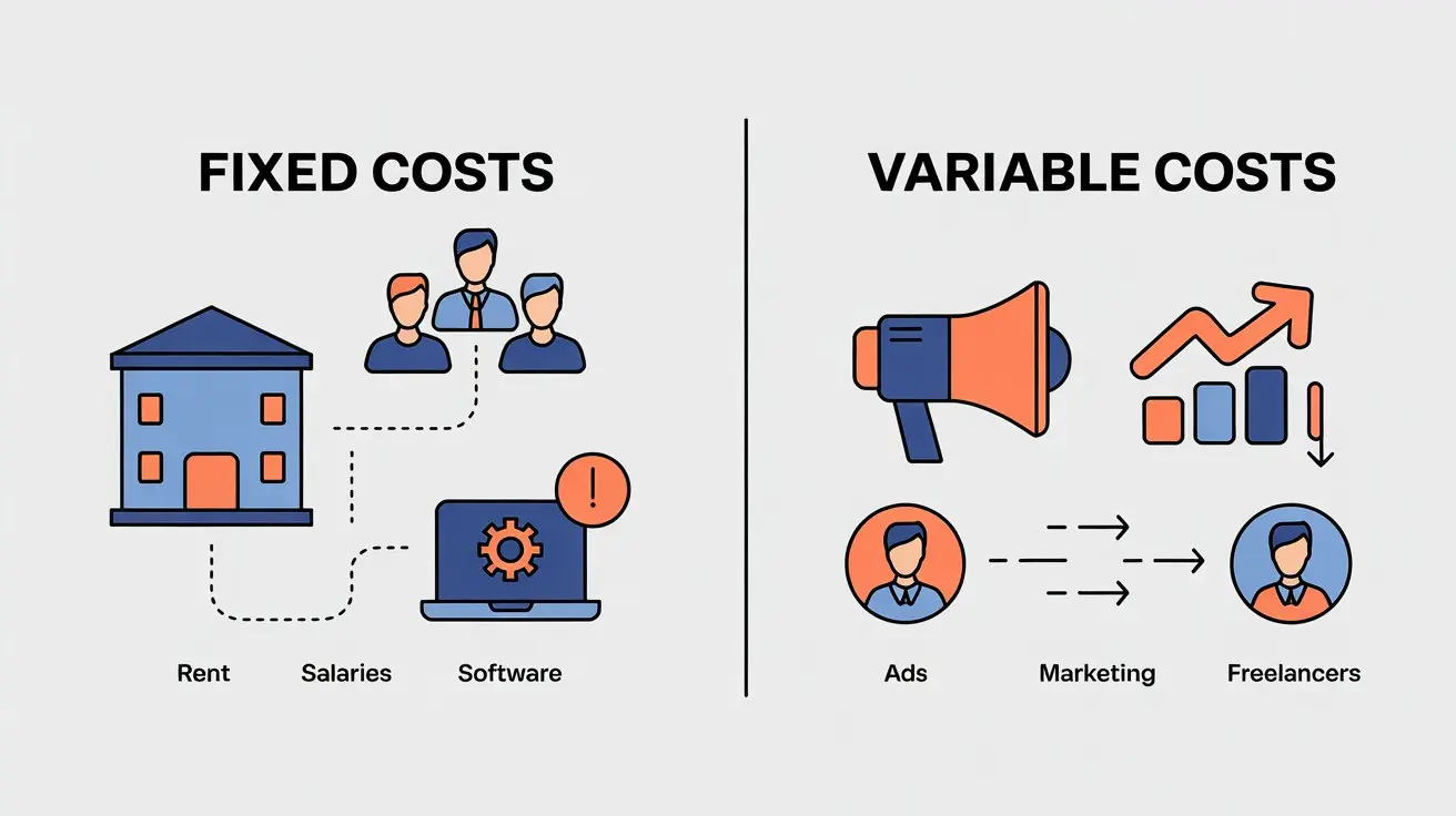 startup expense breakdown chart